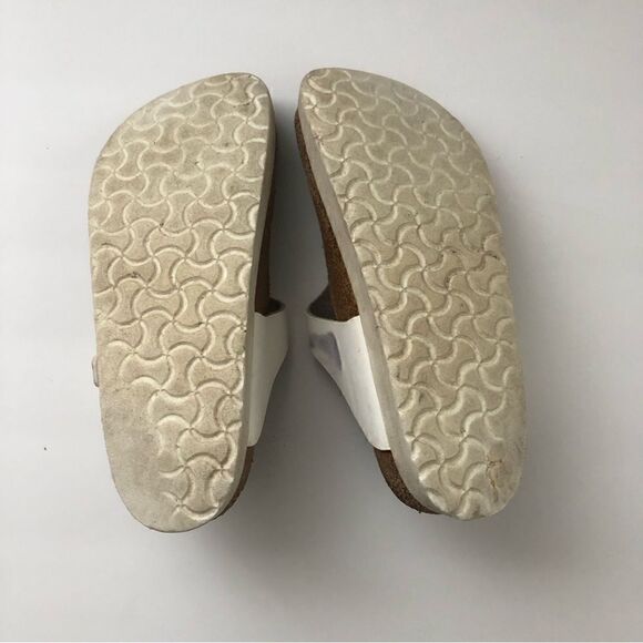 Birkenstock Papillio Gizeh white leather platform sandals size 40 woman’s - Picture 8 of 9